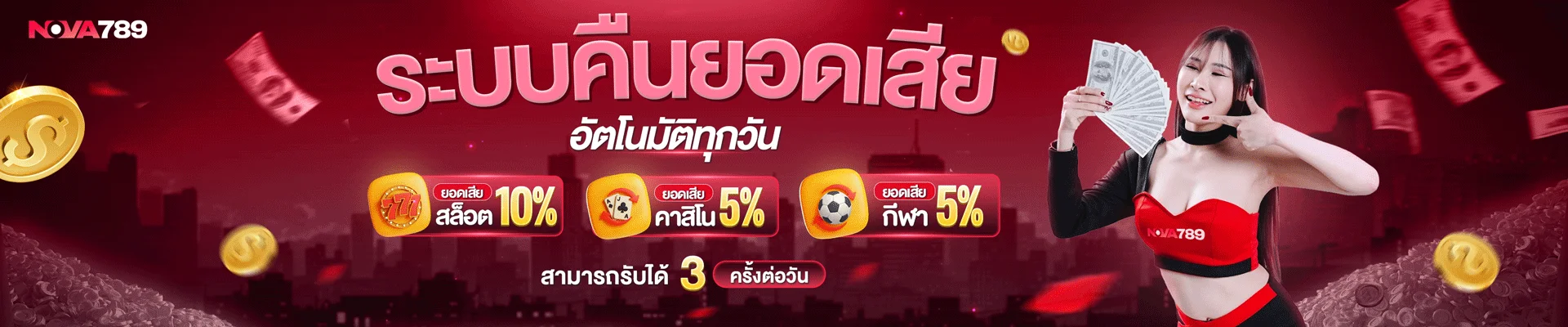 โปรโมชั่น NOVA789 ฝาก 100 รับ 100 สำหรับสมาชิกใหม่
